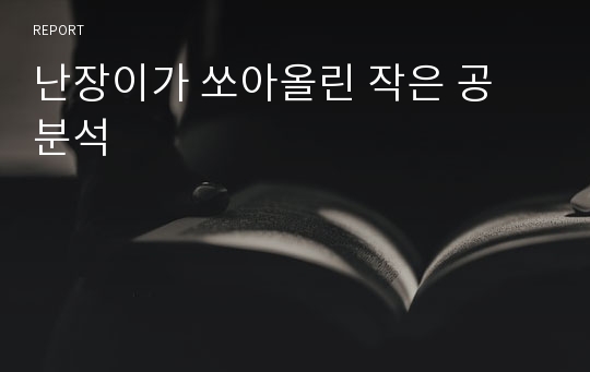 난장이가 쏘아올린 작은 공 분석