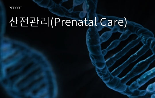 산전관리(Prenatal Care)