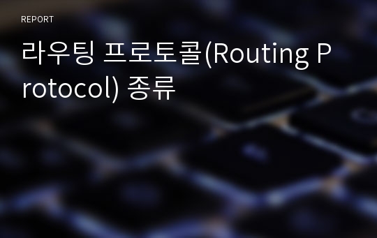 라우팅 프로토콜(Routing Protocol) 종류