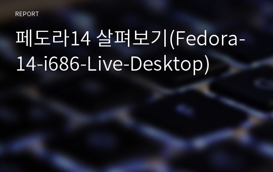 페도라14 살펴보기(Fedora-14-i686-Live-Desktop)
