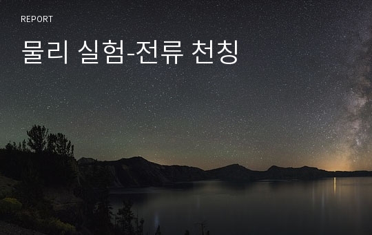 물리 실험-전류 천칭