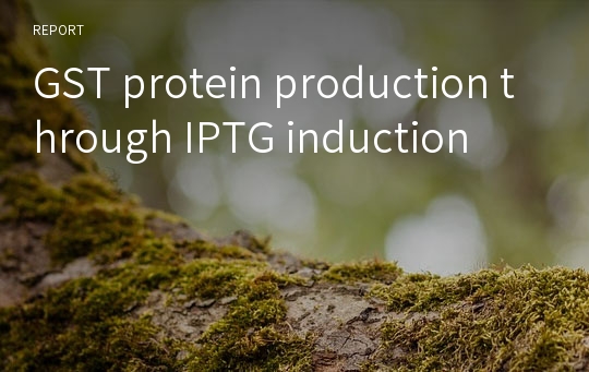 GST protein production through IPTG induction