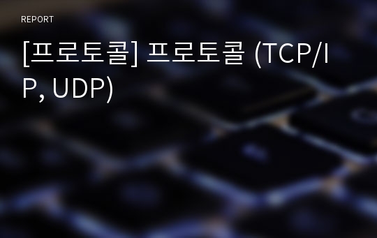 [프로토콜] 프로토콜 (TCP/IP, UDP)