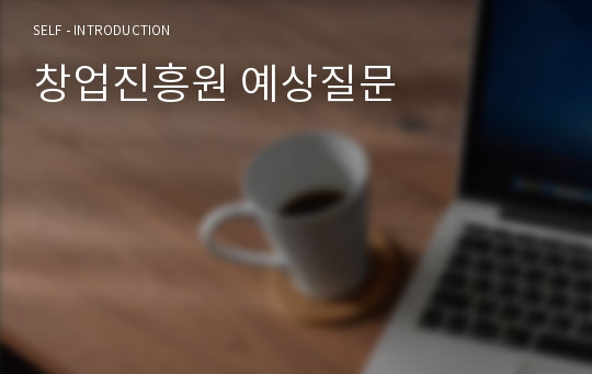창업진흥원 예상질문