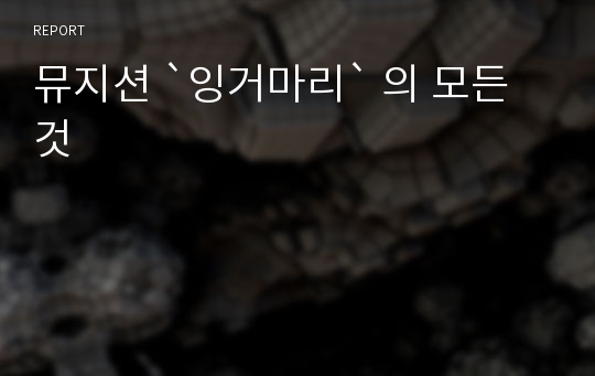 뮤지션 `잉거마리` 의 모든 것