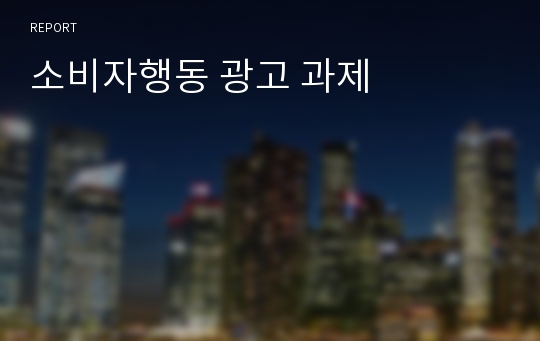 소비자행동 광고 과제