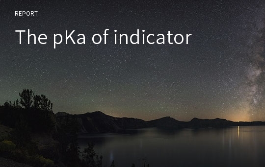 The pKa of indicator