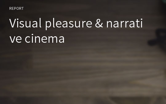 Visual pleasure &amp; narrative cinema