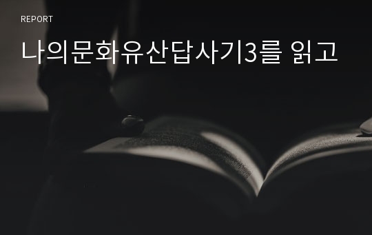 나의문화유산답사기3를 읽고