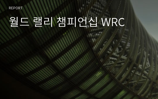월드 랠리 챔피언십 WRC