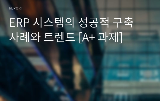 ERP 시스템의 성공적 구축 사례와 트렌드 [A+ 과제]