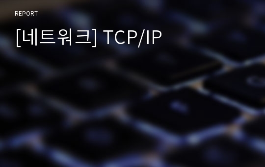 [네트워크] TCP/IP