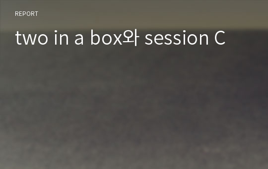 two in a box와 session C