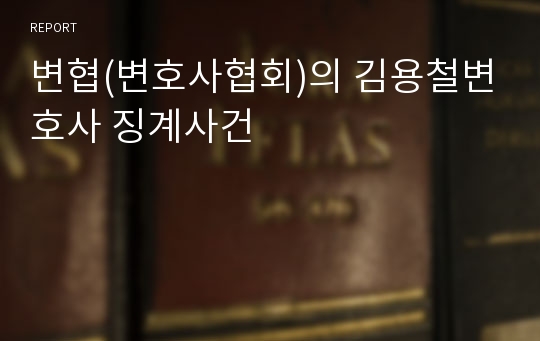 변협(변호사협회)의 김용철변호사 징계사건