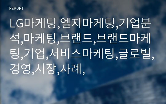 LG마케팅,엘지마케팅,기업분석,마케팅,브랜드,브랜드마케팅,기업,서비스마케팅,글로벌,경영,시장,사례,