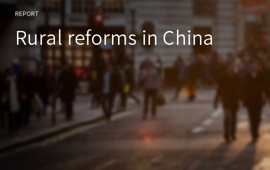 Rural reforms in China