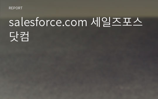 salesforce.com 세일즈포스닷컴