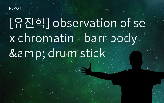 [유전학] observation of sex chromatin - barr body &amp; drum stick