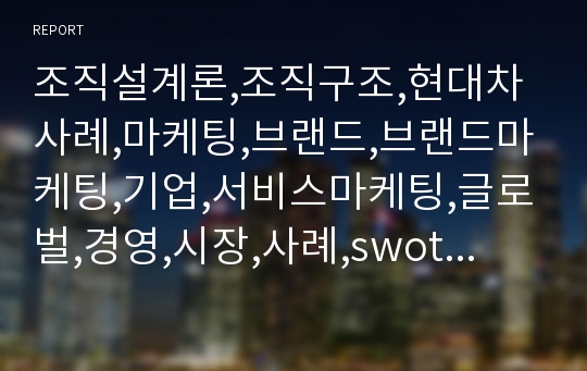 조직설계론,조직구조,현대차사례,마케팅,브랜드,브랜드마케팅,기업,서비스마케팅,글로벌,경영,시장,사례,swot,stp,4p