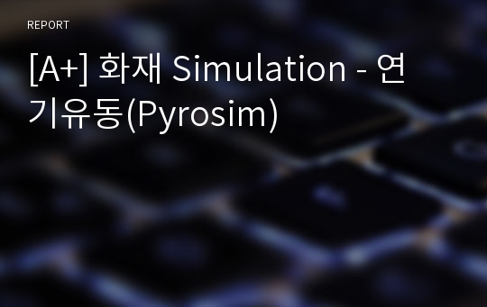 [A+] 화재 Simulation - 연기유동(Pyrosim)