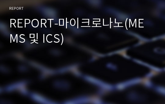 REPORT-마이크로나노(MEMS 및 ICS)