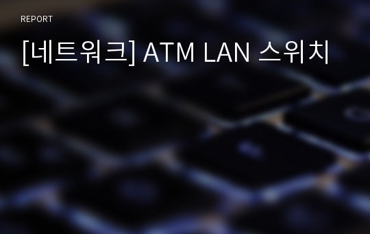 [네트워크] ATM LAN 스위치