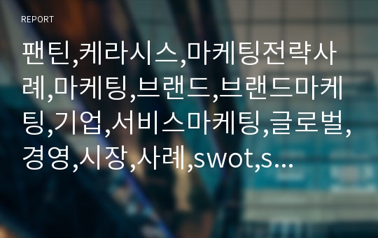 팬틴,케라시스,마케팅전략사례,마케팅,브랜드,브랜드마케팅,기업,서비스마케팅,글로벌,경영,시장,사례,swot,stp,4p