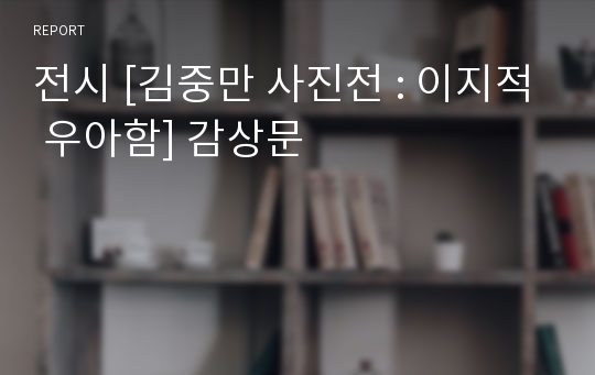 전시 [김중만 사진전 : 이지적 우아함] 감상문