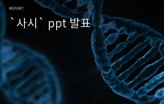 `사시` ppt 발표