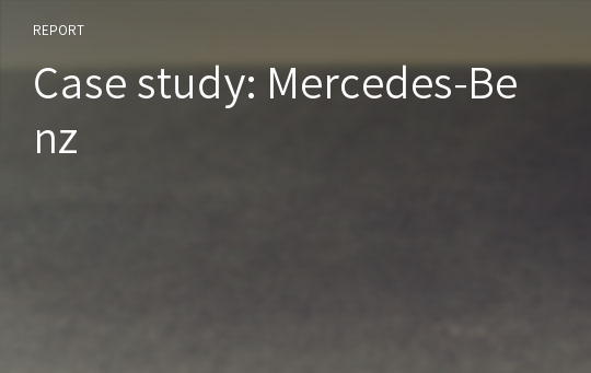 Case study: Mercedes-Benz