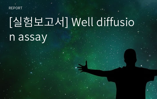 [실험보고서] Well diffusion assay