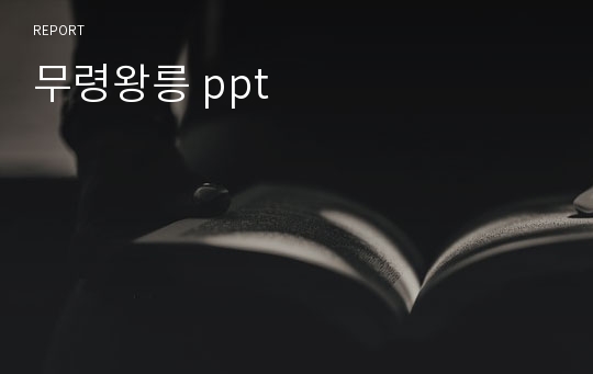 무령왕릉 ppt