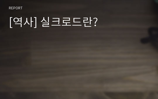 [역사] 실크로드란?