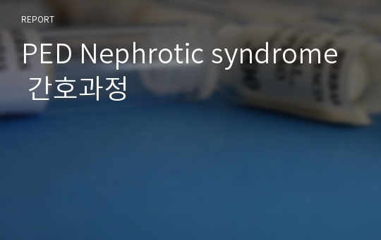 PED Nephrotic syndrome 간호과정