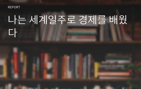 나는 세계일주로 경제를 배웠다