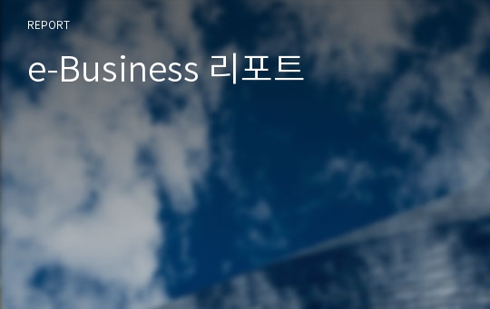 e-Business 리포트