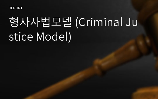 형사사법모델 (Criminal Justice Model)