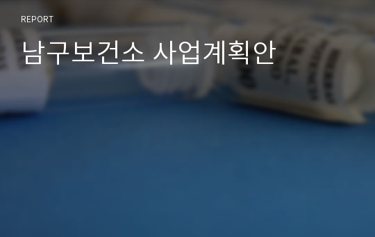 남구보건소 사업계획안