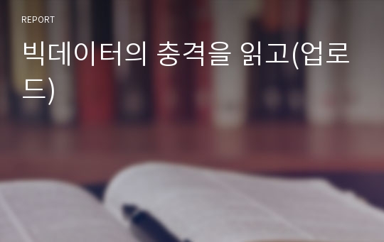 빅데이터의 충격을 읽고(업로드)