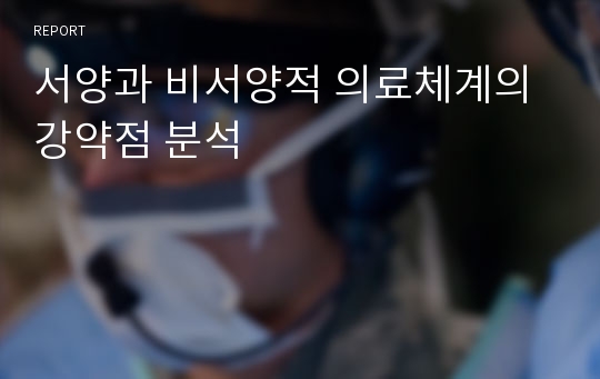 서양과 비서양적 의료체계의 강약점 분석