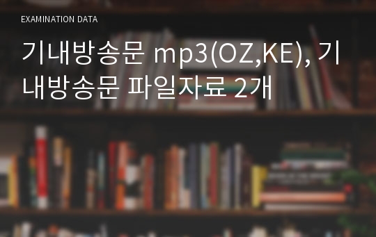 기내방송문 mp3(OZ,KE), 기내방송문 파일자료 2개