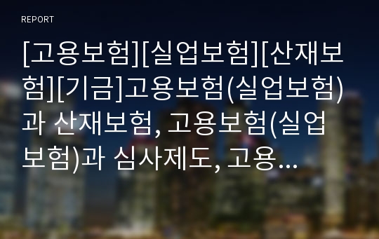 [고용보험][실업보험][산재보험][기금]고용보험(실업보험)과 산재보험, 고용보험(실업보험)과 심사제도, 고용보험(실업보험)과 기금관리기본법, 고용보험(실업보험)과 여성직업훈련