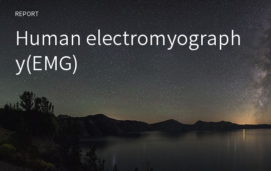Human electromyography(EMG)