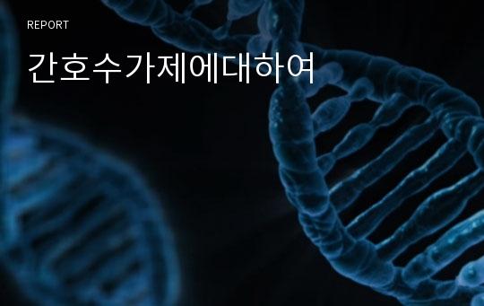 간호수가제에대하여