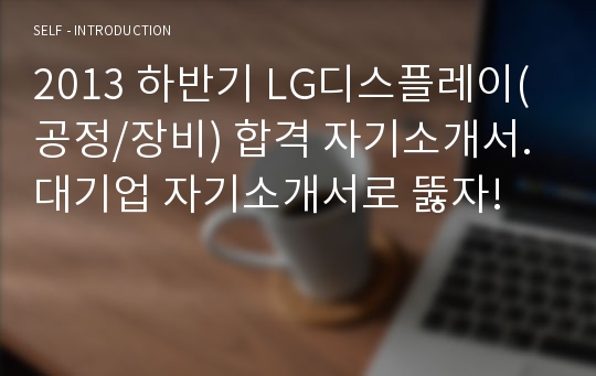 2013 하반기 LG디스플레이(공정/장비) 합격 자기소개서. 대기업 자기소개서로 뚫자!
