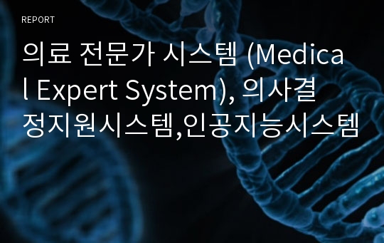 의료 전문가 시스템 (Medical Expert System), 의사결정지원시스템,인공지능시스템