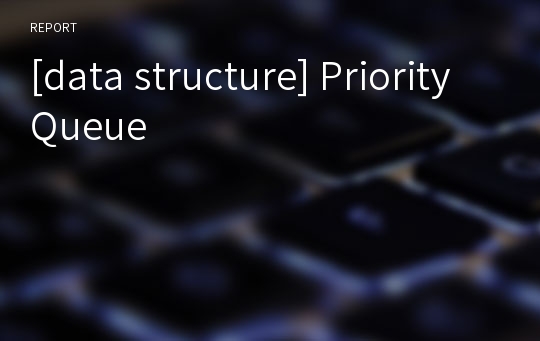 [data structure] Priority Queue