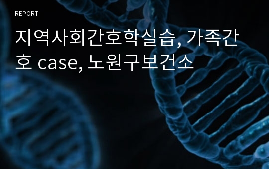 지역사회간호학실습, 가족간호 case, 노원구보건소