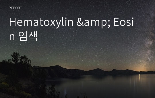 Hematoxylin &amp; Eosin 염색