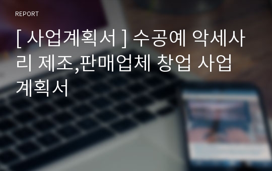 [ 사업계획서 ] 수공예 악세사리 제조,판매업체 창업 사업계획서